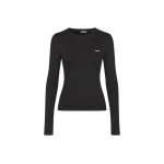 ROTATE Birger Christensen Long Sleeve T-Shirt Black | Long Sleeve | Coveti