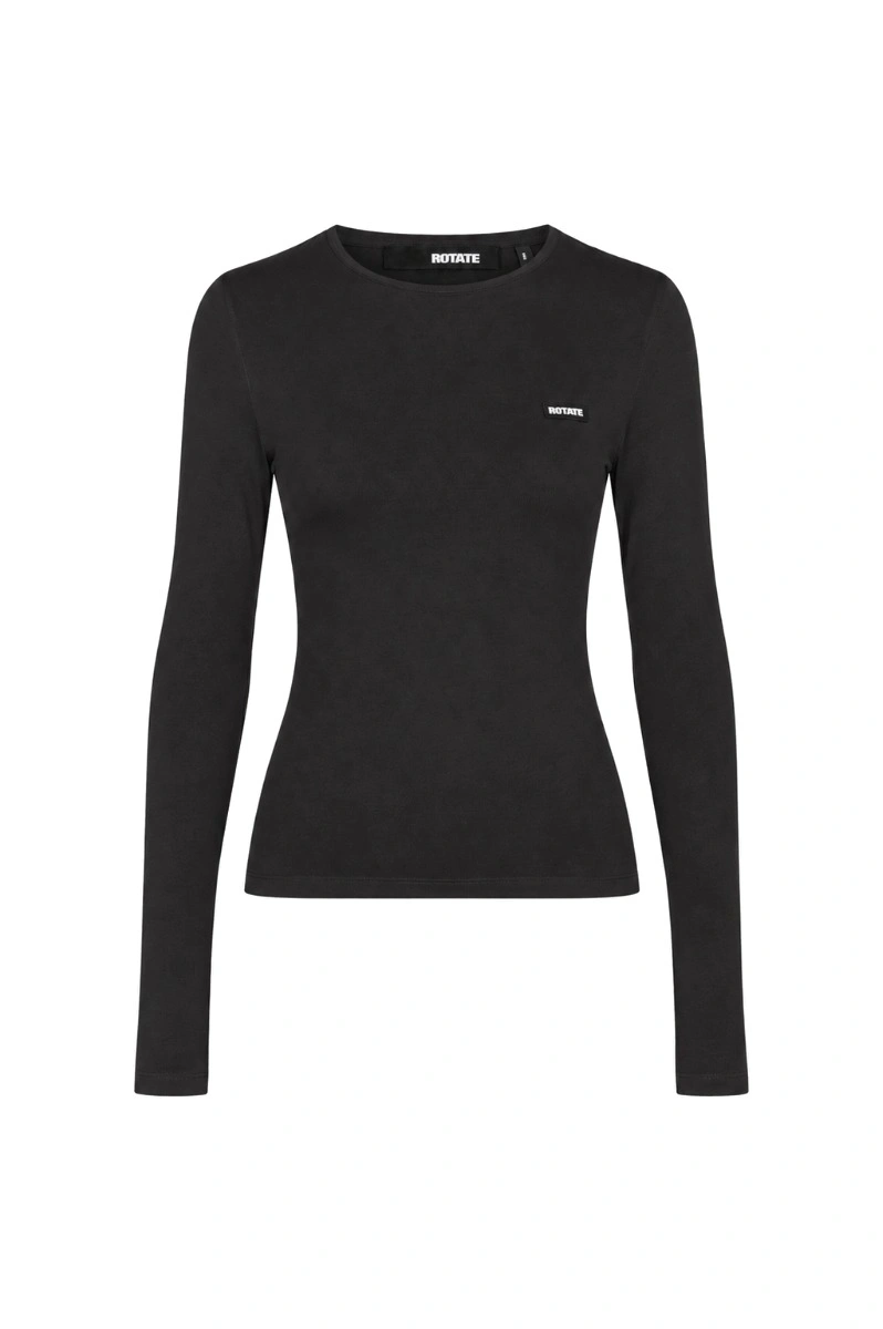 ROTATE Birger Christensen Long Sleeve T-Shirt Black 0 ROTATE Birger Christensen Long Sleeve T-Shirt Black | Long Sleeve | Coveti
