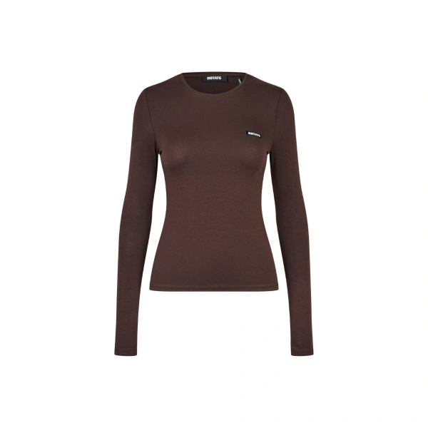 Long Sleeve T-Shirt Logo Brown