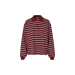 ROTATE Birger Christensen Pique Longsleeve Polo Red | Long Sleeve | Coveti