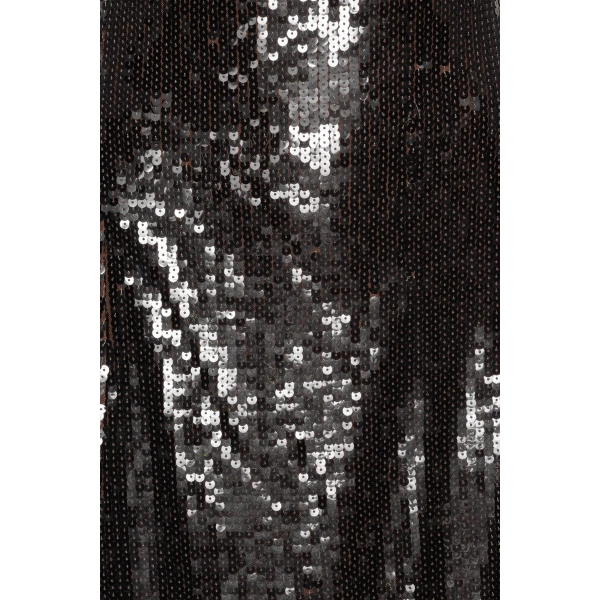 ROTATE Birger Christensen Sequins Midi Flared Dress Dark Brown | Midi Dresses | Coveti