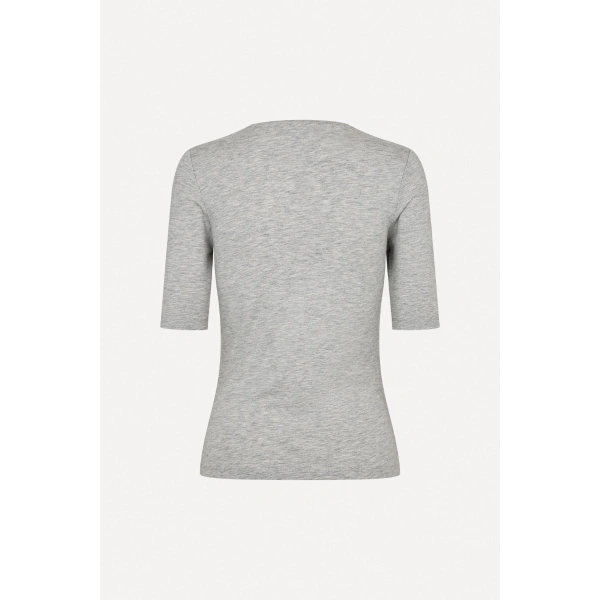 ROTATE Birger Christensen Short Sleeve T-Shirt Light Grey | T-shirts | Coveti