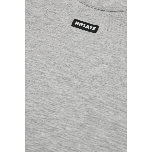 ROTATE Birger Christensen Short Sleeve T-Shirt Light Grey | T-shirts | Coveti
