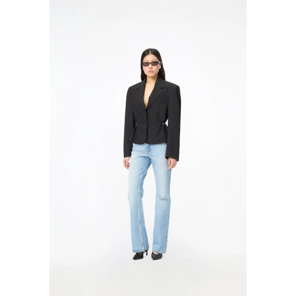 ROTATE Birger Christensen Short Tailored Jacket Black | Blazers | Coveti