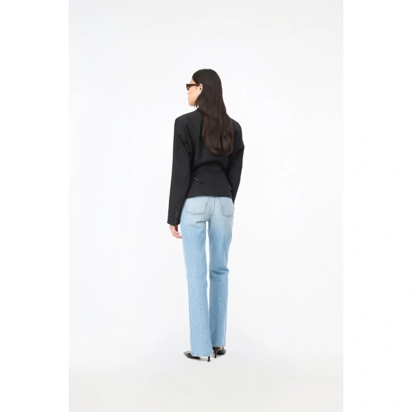 ROTATE Birger Christensen Short Tailored Jacket Black | Blazers | Coveti