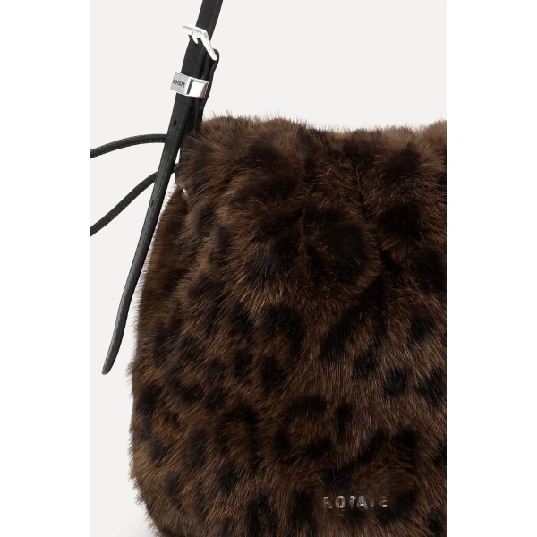ROTATE Birger Christensen The Bon Bon Bag Leo Faux Fur | Bucket Bags | Coveti