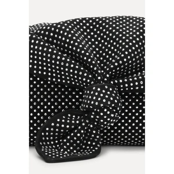 ROTATE Birger Christensen The Drape Bag Black Rhinestone | Shoulder & Crossbody Bags | Coveti