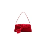 ROTATE Birger Christensen The Drape Bag Red Velvet | Shoulder & Crossbody Bags | Coveti