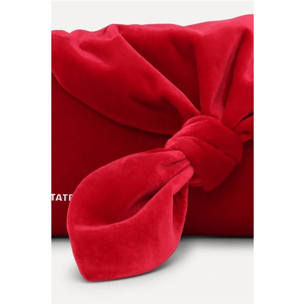 ROTATE Birger Christensen The Drape Bag Red Velvet | Shoulder & Crossbody Bags | Coveti