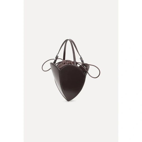 ROTATE Birger Christensen The Heart Bag Brown Leather | Shoulder & Crossbody Bags | Coveti