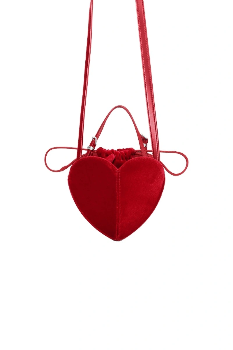 ROTATE Birger Christensen The Heart Bag Red Velvet 0 ROTATE Birger Christensen The Heart Bag Red Velvet | Shoulder & Crossbody Bags | Coveti