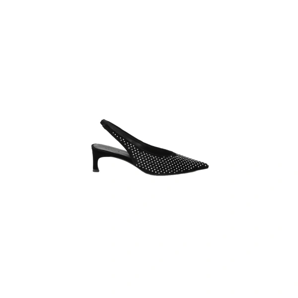 Velvet Slingback Pump Rhinestone Black