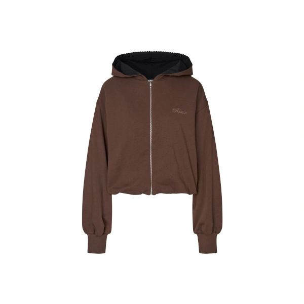 Zip Sweat Hoodie Brown