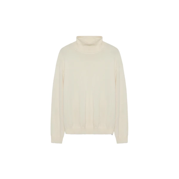 SIMKHAI Aaliyah Merino Wool Turtleneck in Ivory