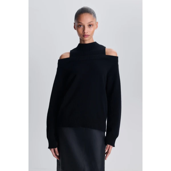 Alessa Cashmere Sweater in Black - Image 6