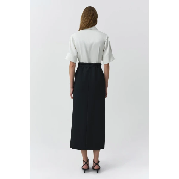 Alvera Midi Shirt Dress in Ivory Multi - Image 5