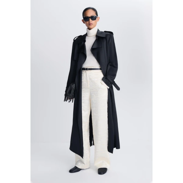 Alvida Belted Coat in Black - Image 5