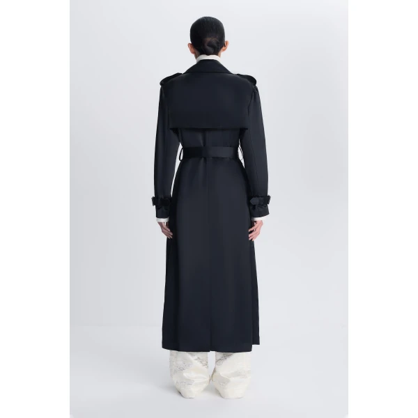 Alvida Belted Coat in Black - Image 6