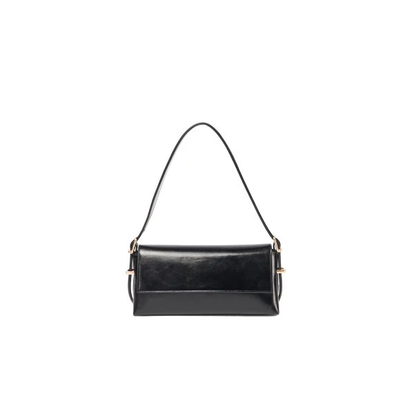SIMKHAI Atlas Leather Shoulder Bag in Black