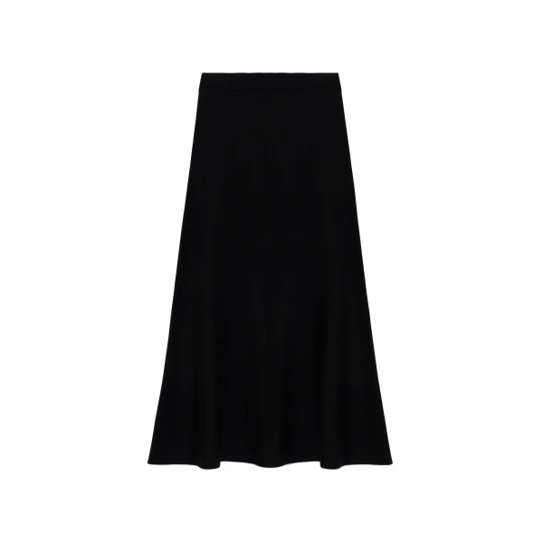 SIMKHAI Atwood Merino Wool Trumpet Skirt in Black