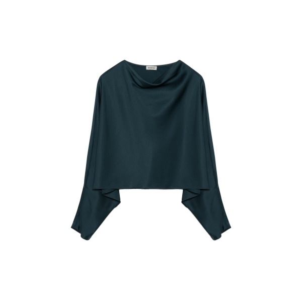 SIMKHAI Bearitz Satin Top in Dark Spruce