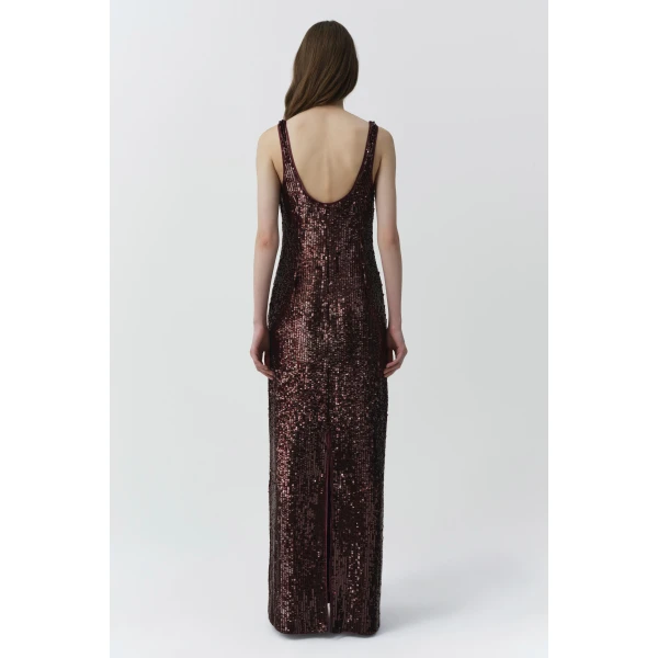 Bex Embellished Maxi Dress in Fig - Image 5