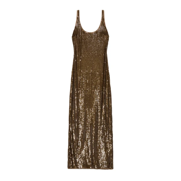 SIMKHAI Bex Embellished Maxi Dress in Ochre