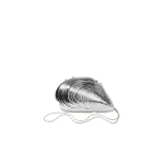 SIMKHAI Bridget Metal Oyster Clutch in Silver