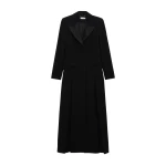 SIMKHAI Calene Satin Crepe Blazer Gown in Black