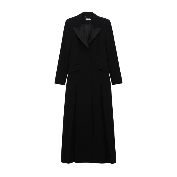 SIMKHAI Calene Satin Crepe Blazer Gown in Black