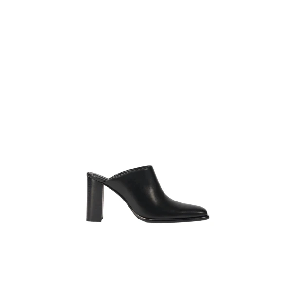 Carolyn Leather Mule in Black