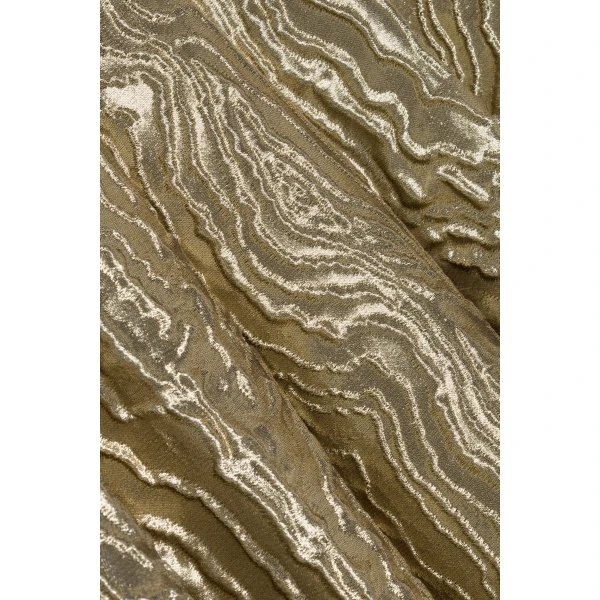 Celeste Metallic Jacquard Gown in Light Gold - Image 6