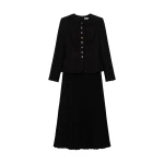 SIMKHAI Claudina Tweed Blazer Dress in Black