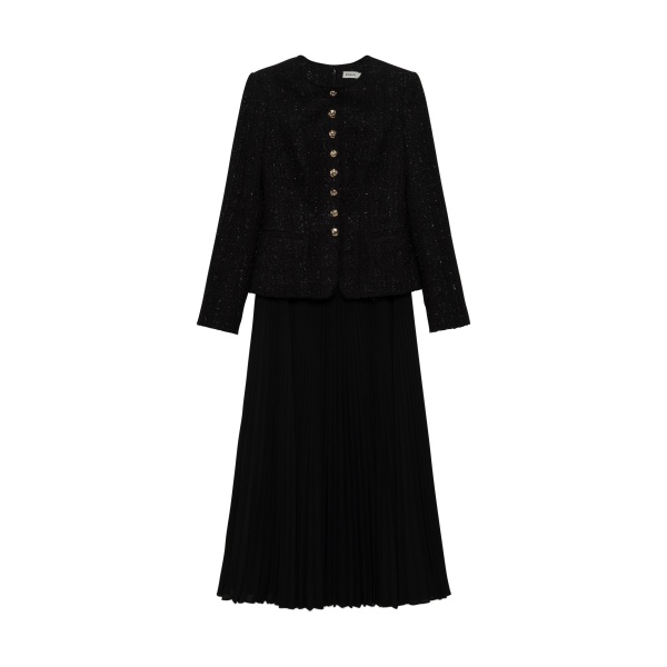 SIMKHAI Claudina Tweed Blazer Dress in Black