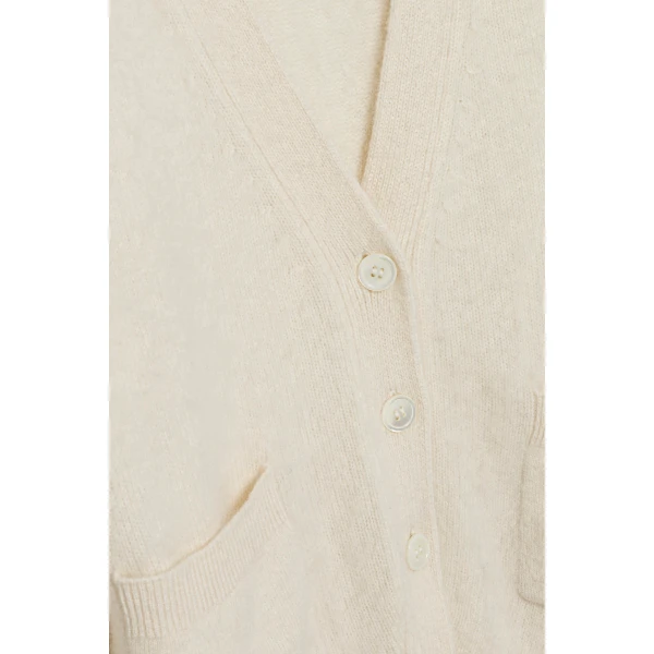 Claurice Brushed Knit Cardigan in Ivory - Image 6