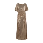 SIMKHAI Coralie Sequin Gown in Light Gold