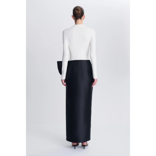 Coralyne Knit Combo Gown in Black Frost Multi - Image 5