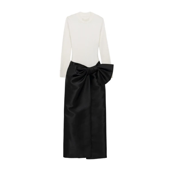 Coralyne Knit Combo Gown in Black Frost Multi