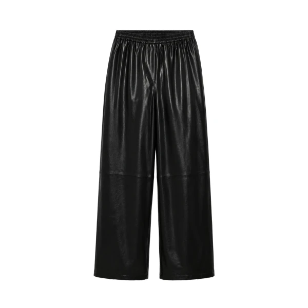 Corrine Leather Pant in Black