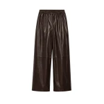 SIMKHAI Corrine Leather Pant in Dark Chocolate