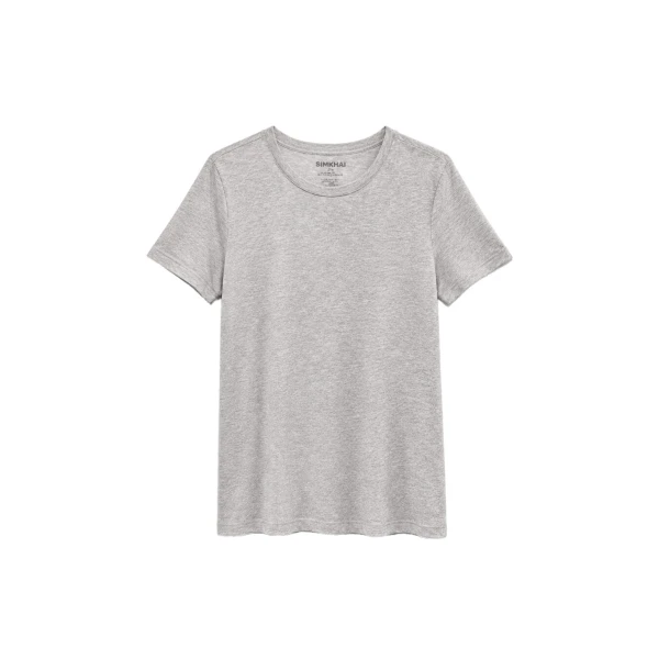 Crewneck T-Shirt in Heather Grey
