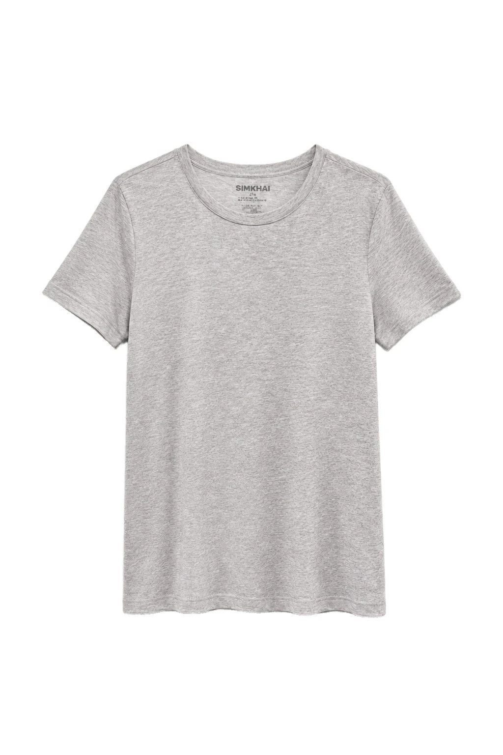 SIMKHAI Crewneck T-Shirt in Heather Grey SIMKHAI Crewneck T-Shirt in Heather Grey