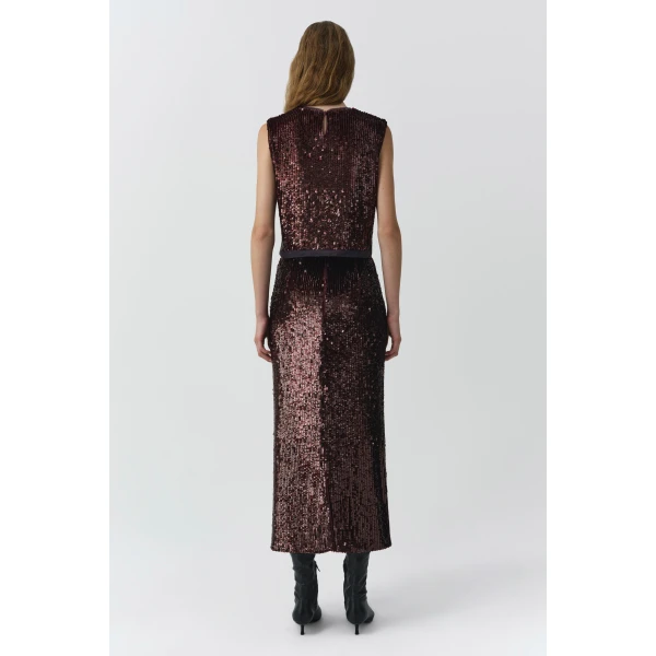 Cydia Embellished Top in Fig - Image 5