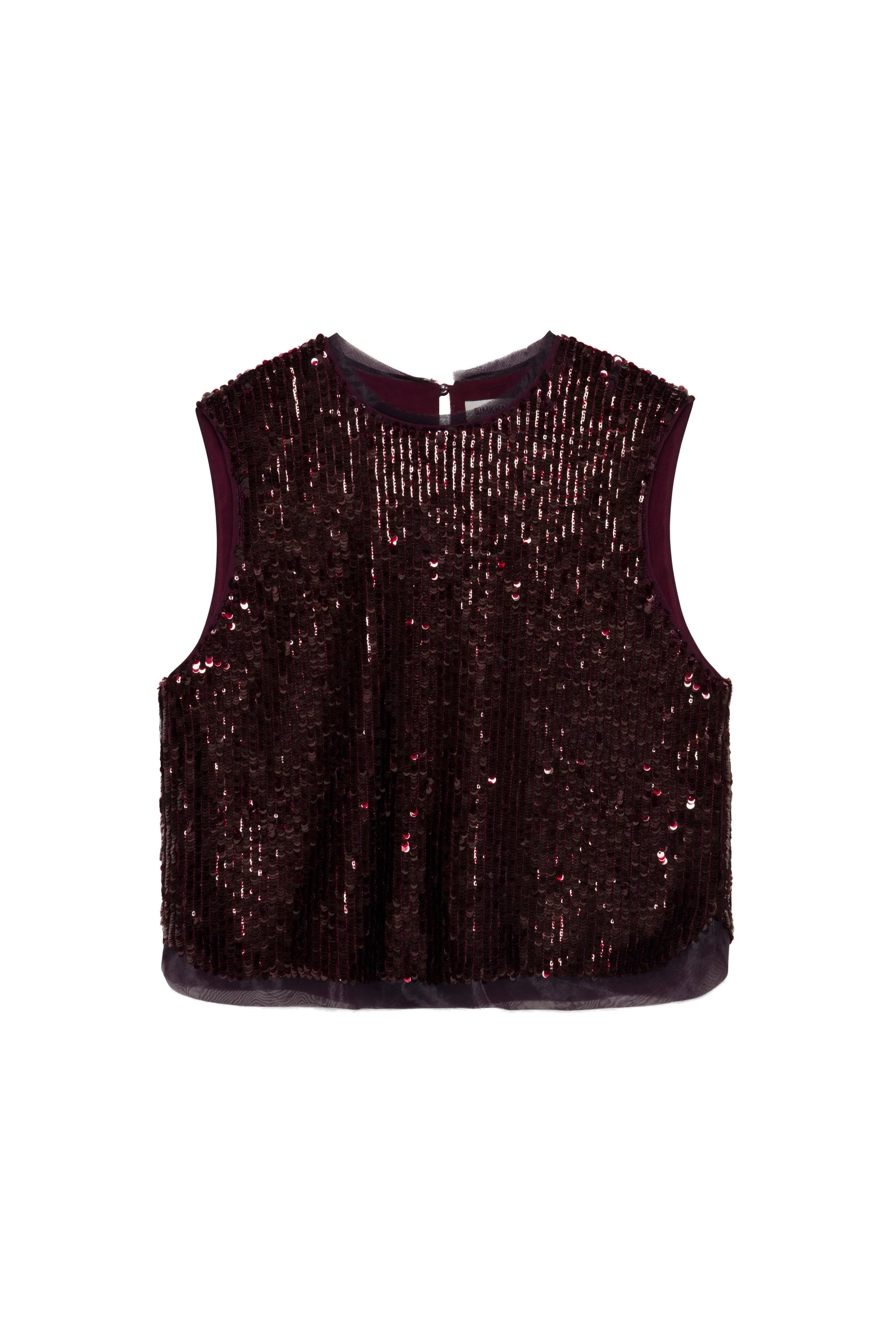 SIMKHAI Cydia Embellished Top in Fig SIMKHAI Cydia Embellished Top in Fig