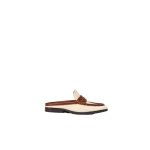 SIMKHAI Dean Canvas Combo Loafer Mule in Natural Saddle