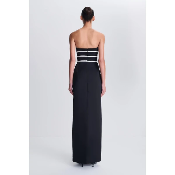 Delore Bustier Gown in Black Frost Multi - Image 5