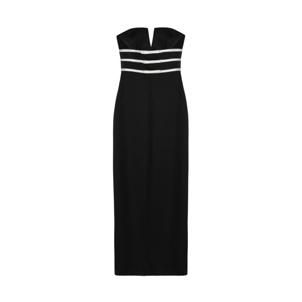 SIMKHAI Delore Bustier Gown in Black Frost Multi