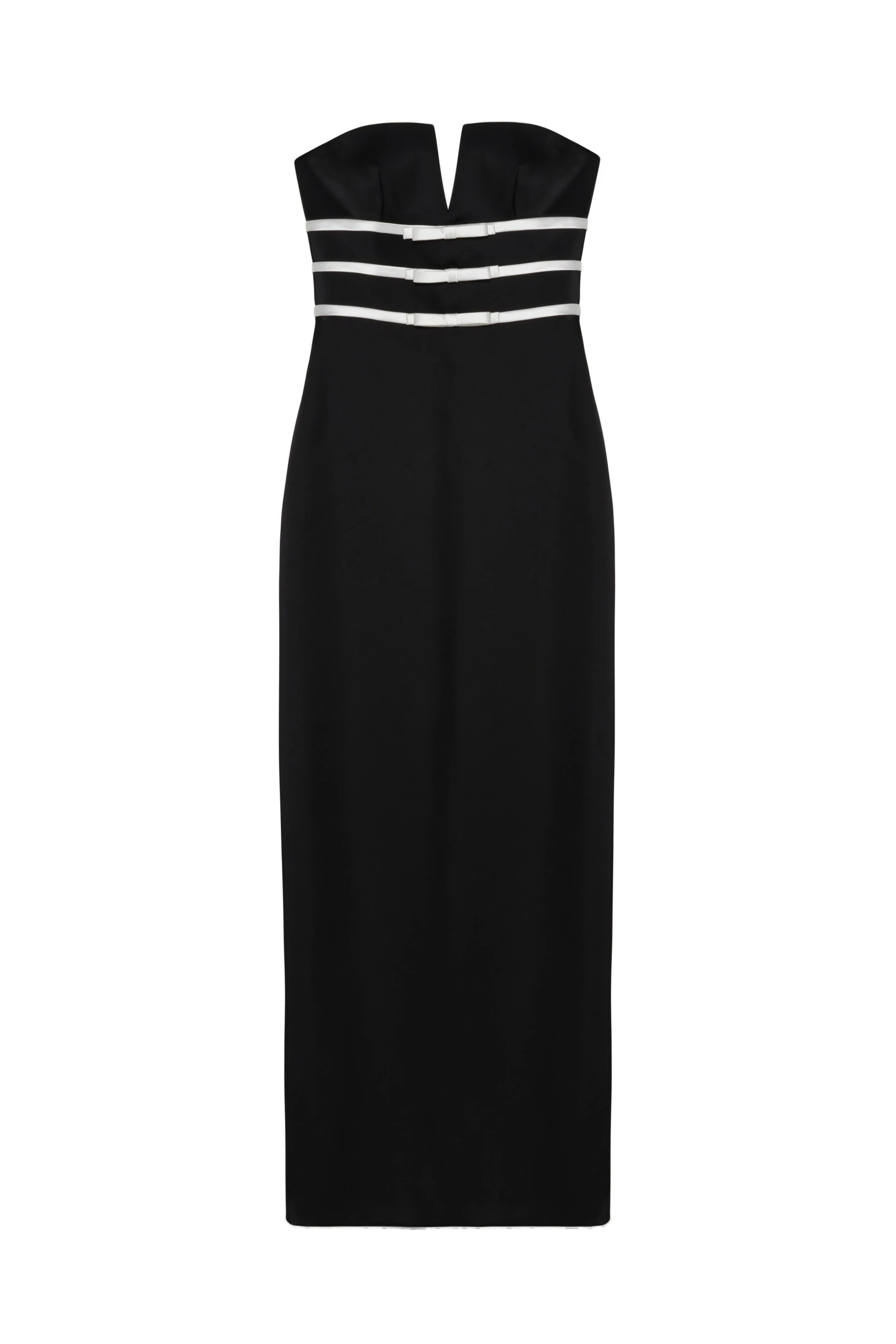 SIMKHAI Delore Bustier Gown in Black Frost Multi SIMKHAI Delore Bustier Gown in Black Frost Multi