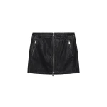 SIMKHAI Elina Leather Mini Skirt in Black