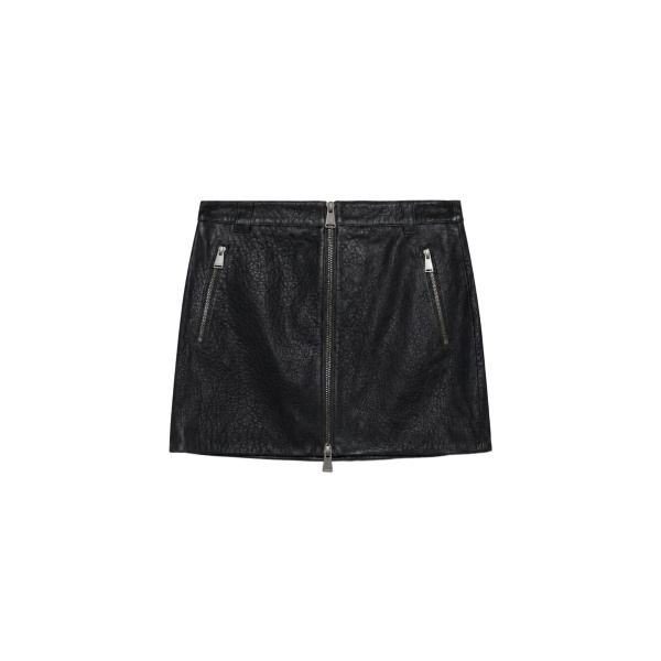 SIMKHAI Elina Leather Mini Skirt in Black